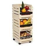 Lot de 3 clayettes en bois empilables